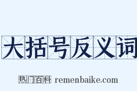 大括号反义词是什么意思的图片